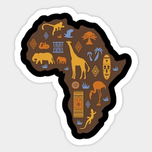 Africa's Essence Collage Sticker